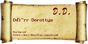 Dürr Dorottya névjegykártya